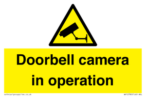 Doorbell camera in operation